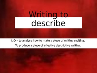 Writing to describe