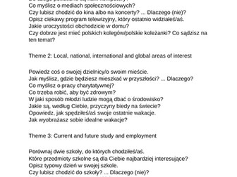 GCSE Polish Conversation Questions