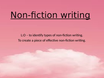 Non-Fiction writing