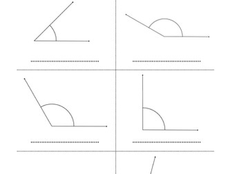 Measuring and Classifying Angles (acute, obtuse, right) - Geometry Worksheets