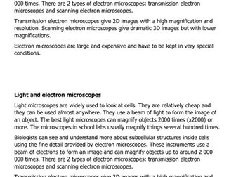 AQA GCSE Microscopes