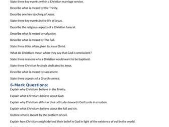 OCR GCSE Religious Studies - Full Practice Questions Pack