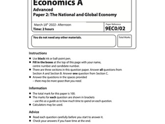 Paper 2 mock Paper created for advance information edit Edexcel