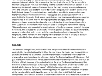 AQA GCSE History Normans Historic Environment Yorkshire