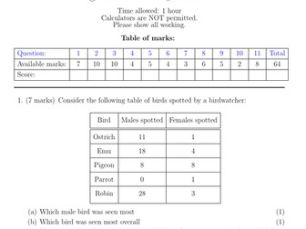 13+ maths paper 7