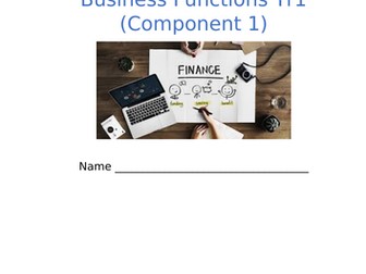 Eduqas As Business Function Finance Revision Pack
