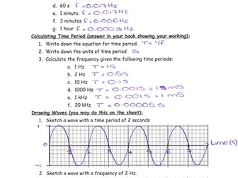 Frequency and Time Period Calculations with Answers