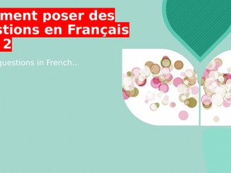 Simple Questions In French Language And Its Usage.