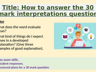 OCR A Level History Interpretation 30 mark guidance