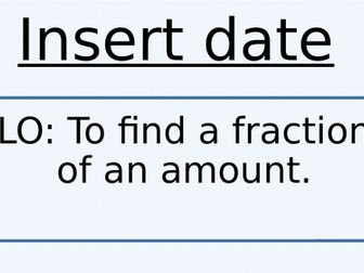 Fractions of Amounts KS2
