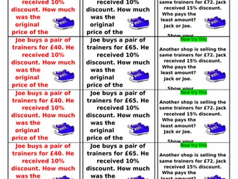 Percentages of Amounts KS2