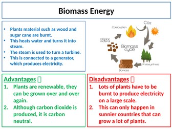 Renewable Energy Resources Information cards and blank worksheets
