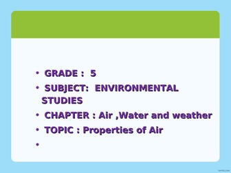 Properties of air