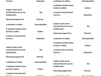 Copper/metal ore matching terms