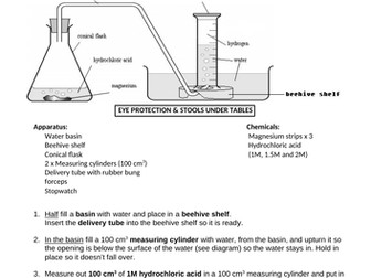 Practical: How concentration affects reaction time / rate