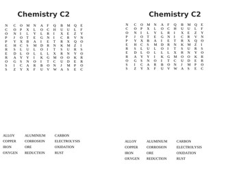 OCR C2 chemistry key word search