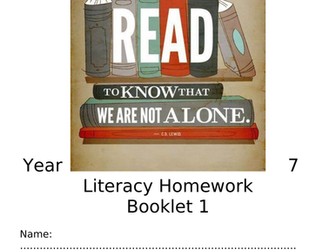 Year 7 Homework Booklet No 1