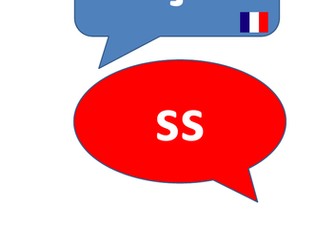 French sounds speech bubble posters