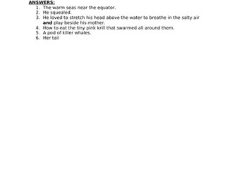 Comprehension: Little Blue, Big Blue