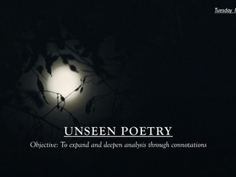 AQA: Unseen poetry revision