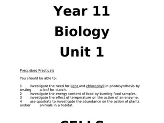 CCEA GCSE Double Award Science Unit B1