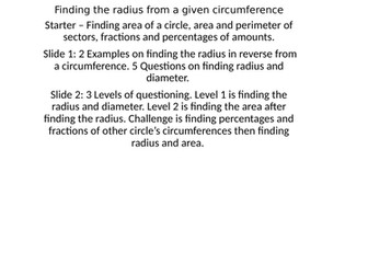 Finding radius of a circle from circumference