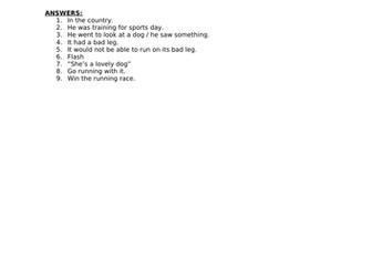 Comprehension: 'Pet Rescue' by Judy Waite