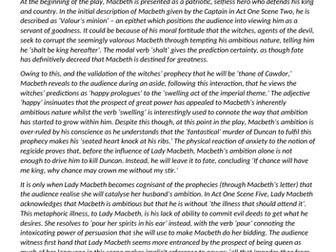 Essay: ambition in Macbeth (full marks)