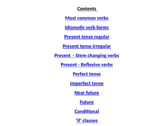 GCSE French verbs & tenses booklet -explanation & weblinks to self-correcting exercises