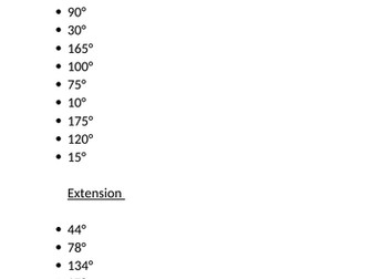 Drawing angles- 3 differentiated sheets