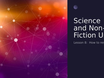 Year 7 English Non-Fiction Unit on Space