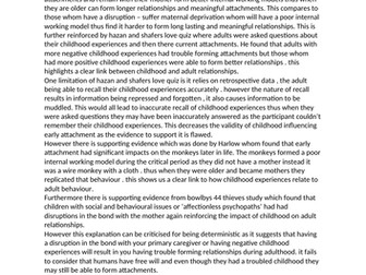 influence of early attachment on adult relationships - 16 marks psychology aqa paper 1