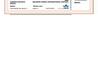 Editable boarding pass