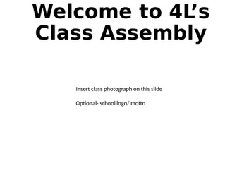 KS2 class assembly PPT and script