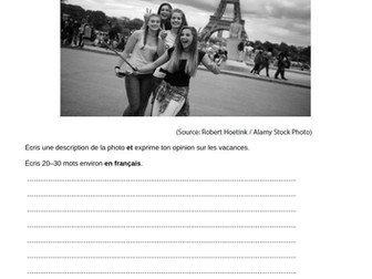 GCSE Edexcel French Foundation Writing Q1 and translation