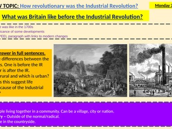 Industrial Revolution Year 8 lesson bundle