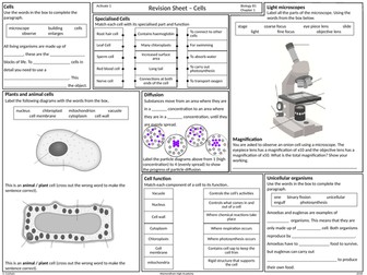Activate 1 Revision Sheets Bundle