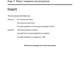 AQA Language Paper 2 Cycling