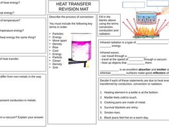 Heat transfer Revision MAT with Answers