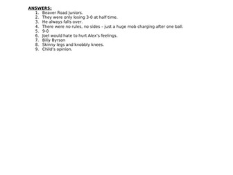 Comprehension: Billy's Luck