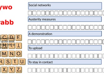 Keyword Scrabble template