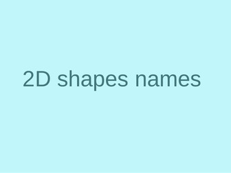 2D shapes names KS3