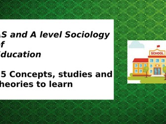 Sociology of Education revision slides