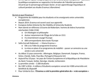 AQA A-level French L'auberge espagnole notes