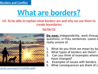 Conflict and borders topic