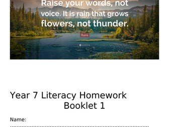 English Extended Projects for Literacy