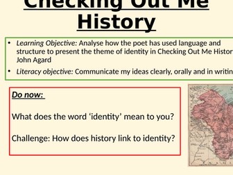 Identity in Checking out me history