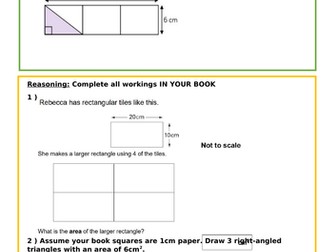Area of a triangle worksheet (2 of 3)