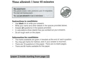 AQA Level 2 Further Maths Practice Paper 1 and 2 June 2022 with mark schemes