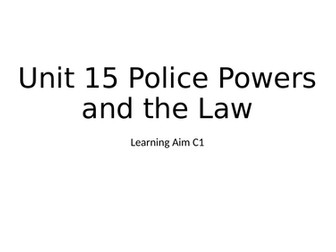 RQF Uniformed Protective Services Unit 15 Learning Aim C